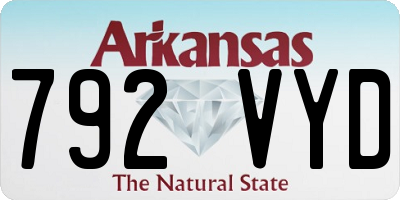 AR license plate 792VYD