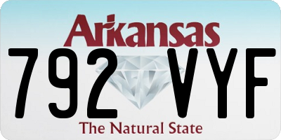 AR license plate 792VYF
