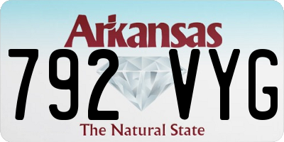 AR license plate 792VYG