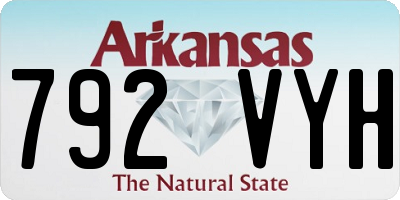 AR license plate 792VYH