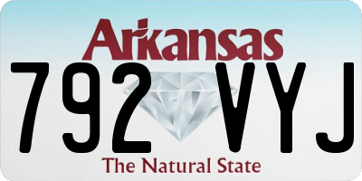 AR license plate 792VYJ