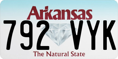 AR license plate 792VYK