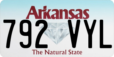 AR license plate 792VYL