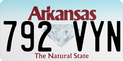 AR license plate 792VYN