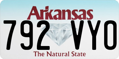 AR license plate 792VYO