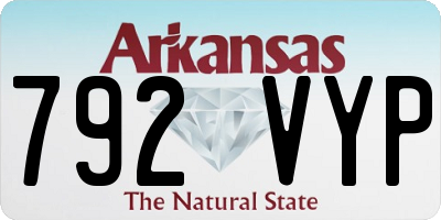 AR license plate 792VYP