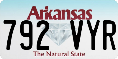 AR license plate 792VYR