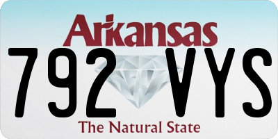 AR license plate 792VYS