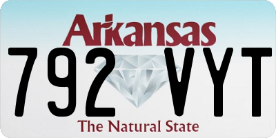 AR license plate 792VYT