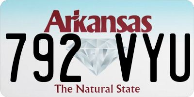 AR license plate 792VYU