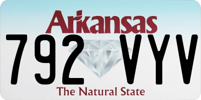 AR license plate 792VYV