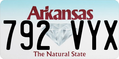 AR license plate 792VYX