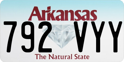 AR license plate 792VYY