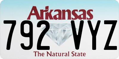 AR license plate 792VYZ