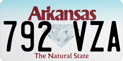 AR license plate 792VZA