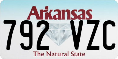 AR license plate 792VZC