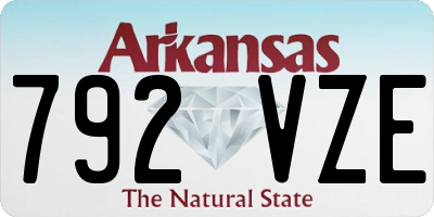 AR license plate 792VZE