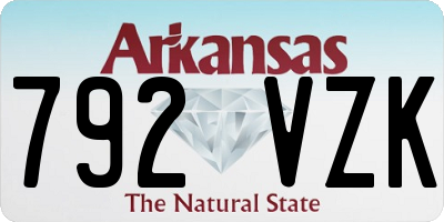 AR license plate 792VZK