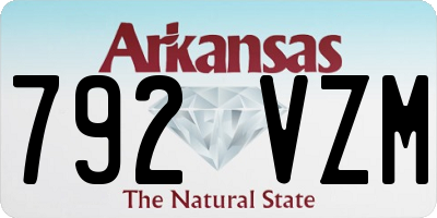 AR license plate 792VZM