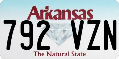 AR license plate 792VZN
