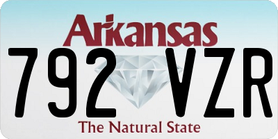 AR license plate 792VZR