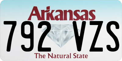 AR license plate 792VZS