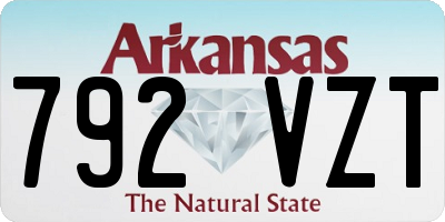 AR license plate 792VZT