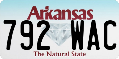 AR license plate 792WAC