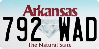 AR license plate 792WAD