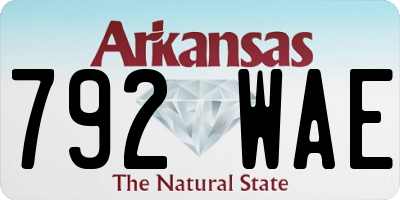 AR license plate 792WAE