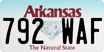 AR license plate 792WAF