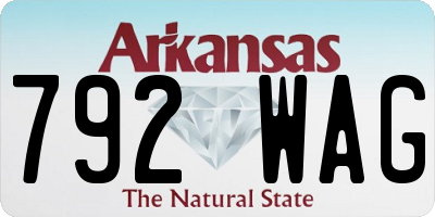 AR license plate 792WAG