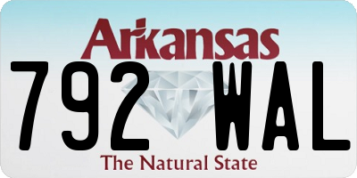 AR license plate 792WAL