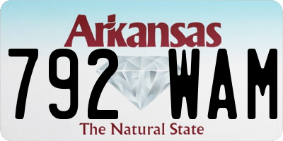 AR license plate 792WAM