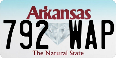 AR license plate 792WAP