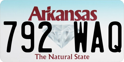 AR license plate 792WAQ