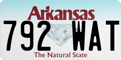 AR license plate 792WAT