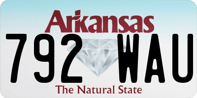 AR license plate 792WAU