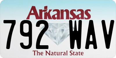 AR license plate 792WAV