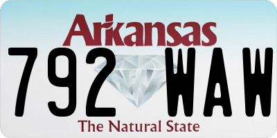 AR license plate 792WAW