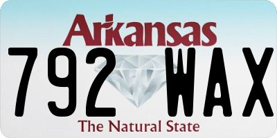 AR license plate 792WAX