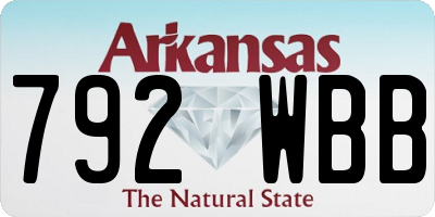 AR license plate 792WBB
