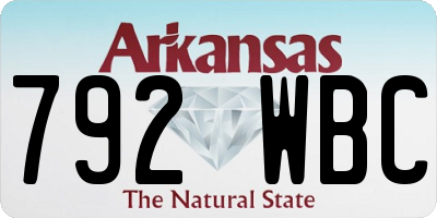 AR license plate 792WBC