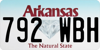 AR license plate 792WBH