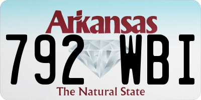 AR license plate 792WBI
