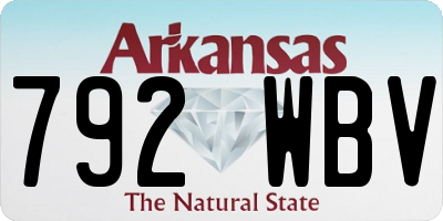 AR license plate 792WBV