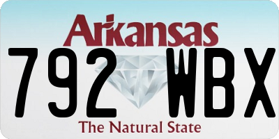 AR license plate 792WBX
