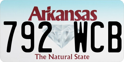 AR license plate 792WCB