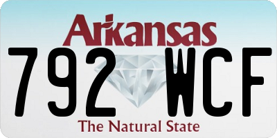 AR license plate 792WCF