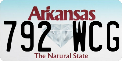 AR license plate 792WCG